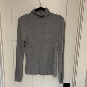 Gray Beyond Yoga Turtleneck Long Sleeve Top